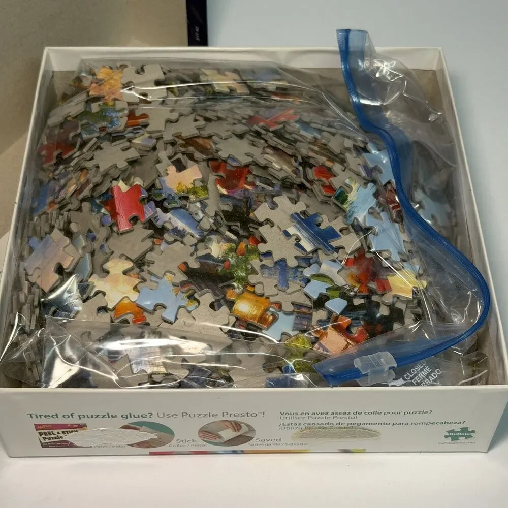 'Loon Lake' 1000-Piece Puzzle - Blue Box with Red Accents